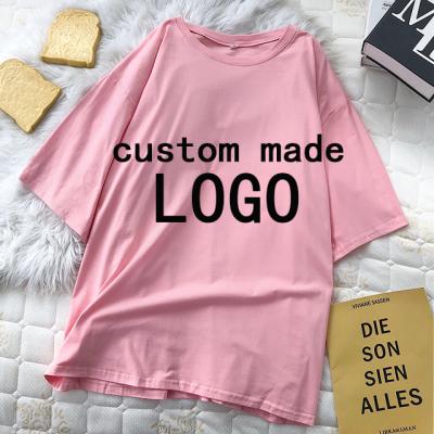 China Customizable LOGO Crewneck Sweater New Coming Viable Men's Cotton T-shirts Models Loose Fit Tops Oversize T-shirt for sale