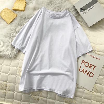 China Viable Wholesale Blank Version Ladies Tops Oversize Pullover Women's Crew Neck T-shirt T-Shirts for sale