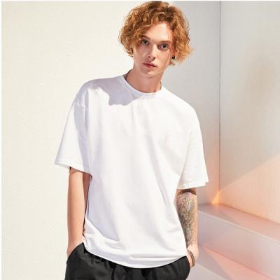 China Factory Direct Selling Version Viable Wholesale Blank Cotton Men's T-shirts Plain Tops Oversized T-shirt Streetwear for sale