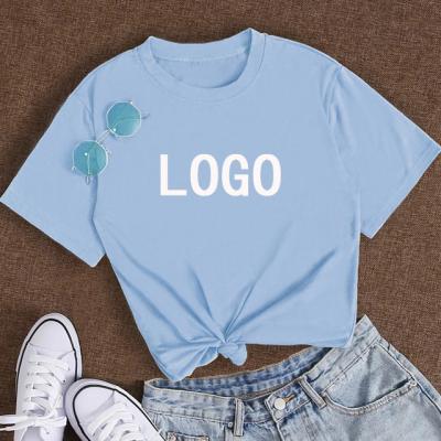 China Wholesale Customizable Logo Women's Anti-pilling Patterns Women's T-shirts Cotton Shorts Sleeve Crewneck Sweatshirts Streetwear Top Coat for sale