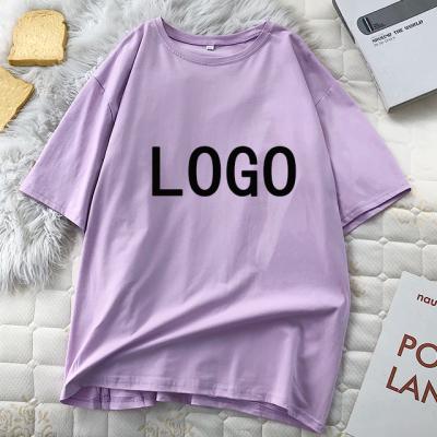 China Viable Hot Sale Women's T-shirts Cotton Customizable Designs Plus Size Loose Short Sleeve Crewneck Pullovers Streetwear Print C Top for sale