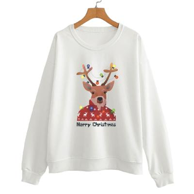 China Dropshipping Print Others Fashion Women's Long Sleeve Crewneck Pullovers Christmas Tops Graphic T-Shirts For Custom Sweatshirt for sale