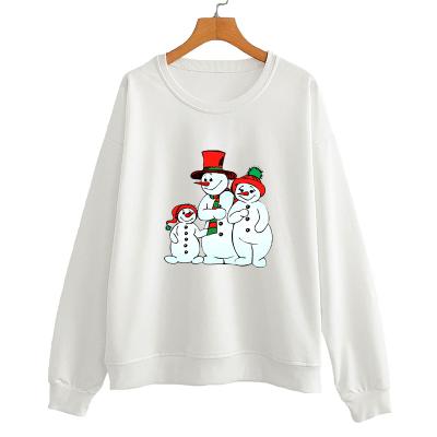 China Copy Other Dropshipping Best Selling Women's Tops Christmas Sweaters Crewneck Long Sleeve Custom Sweatshirt Snowman Graphic Tees for sale