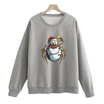 China Wholesale Women's Factory Dropshipping Long Sleeve Cotton Loungewear Christmas Print T-shirt Tops Breathable Crewneck Sweatshirts Sweatshirt for sale