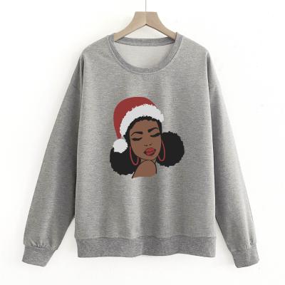 China Custom Hat Character Christmas Streetwear Pullovers Dropshipping Other Women's Sweatshirt Graphic T-shirts Print Top for sale