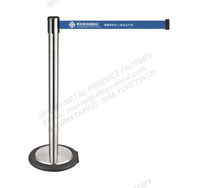 China High Quality Multi-application Crowd Control Support Belt Retractable Queue Barrier With Braking System For Safety for sale