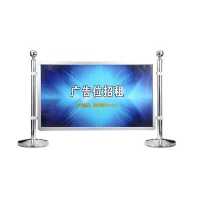 China 201/304 stainless steel wholesale custom printed event banner cafe adjustable height advertising fence for sale