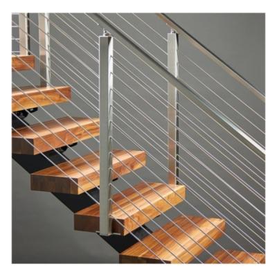 China modern steel cable railing post outside diy guard wire railing post for sale