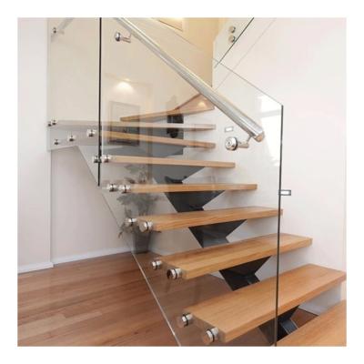 China Diy Modern Easy Install Stringer Staircase Manufacturer Single Stringer Mono Stair Good Finish for sale