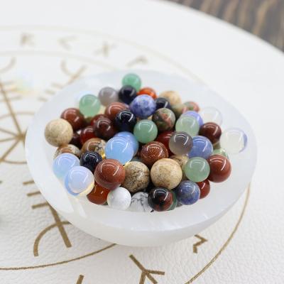 China China No Hole Crystal Beads Stone Gemstone Round Energy Healing Undrilled Loose Beads for sale