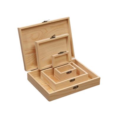 China Recyclable Herolion Wooden And Bamboo Crafts Slipping Lid Wooden Boxes Packaging for sale