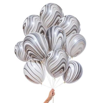 China Gift Toy Wedding Party Holiday Decoration 10 Inch Colorful Agate Cloud Marble Latex Balloons for sale