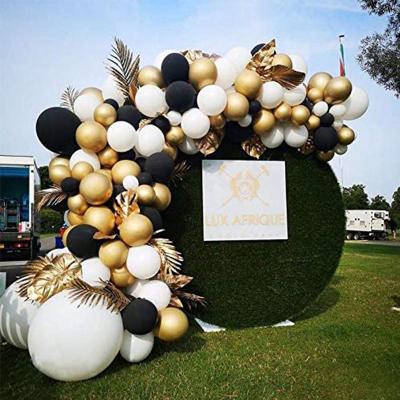 China Toy Engagement 153pcs Black Gold Balloon Arch Metallic Gold Balloon White Balloon Garland Kit Birthday Fiesta Wedding Christmas Gift for sale