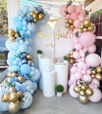 China 80pcs Toy 80pcs Gold Balloon Garland Arch Kit Chrome Latex Balloon Baby Shower Promotional Pink Blue Kind Reveal Party Supplies Birthday Decor Globos for sale