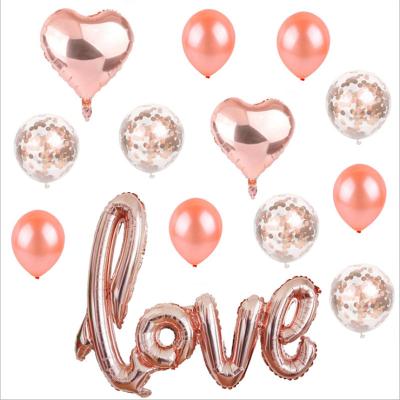 China New Wholesale Promotional Love Thumb Love Balloons Oriented Wedding Valentine's Day Balloon Set for sale