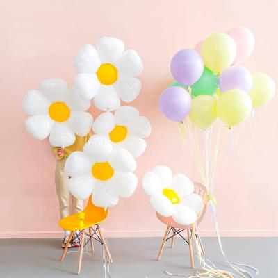 China Gift Toy Baby Show Outdoor Birthday Party Wedding Decoration Sunflower Daisy Aluminum Foil Large Flower Balloon for sale