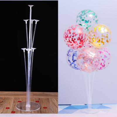 China Announcing Toy 7 Tubes Balloons Stand Up Balloon Holder Column Confetti Balloons Props Kids Birthday Party Wedding Decoration Supplies for sale