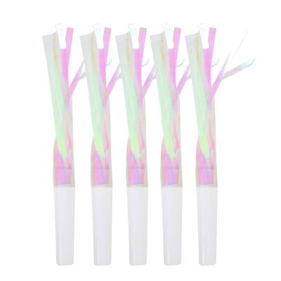 China Festival Decoration 10pcs/set Multicolor Party Blowouts Whistles Kids Birthday Party Decoration Maker Metallic Fringed Musical Blowouts Blowouts for sale