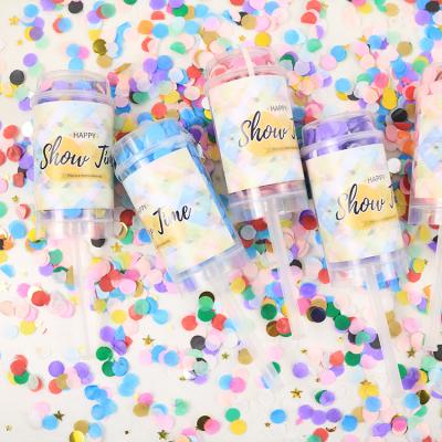 China Birthday Wedding Party Decoration Baby Shower Event Party Supplies Wedding Birthday Party Decoration Rich Colors Popsicle Confetti Poppers for sale