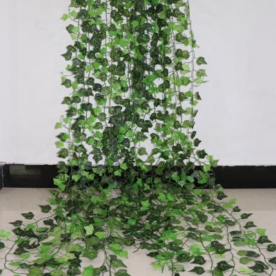 China 1 Piece 2.2M Fake Foliage Flower Climbing Plant Green Ivy Wreath Party Decoration 100pcs Leaf Home Decor Artificial Ivy Leaf Garland Plants Vine for sale