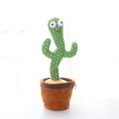 China New Plush Cactus Singing Dance Decoration Electronic Dance Gift For Kids Funny Early Education Toys Knitted Fabric Plush Toys for sale