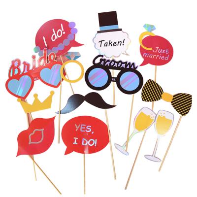 China Festival Decoration Wedding Decoration Photo Booth Props DIY Mustache Lips Glasses Mask Photobooth Props Wedding Party Supplies for sale