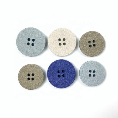 China Sustainable Low Styrene Dry Cleaning Polyester Button Products For Clothes Supply GRS BV Certificate Resin Button Designer Suit Buttons for sale