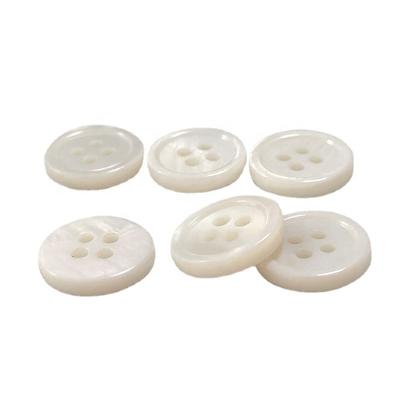 China River White Natural Shell Dry Clean Color Pearl Button for sale