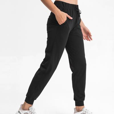 China 2022 New Arrival Drawstring Women Sweatpants Warm Breathable Yoga Gaiters High Waisted Sports Jogging Pants for sale