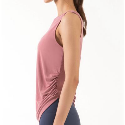 China Four Way Stretch And Butter Breathable Yoga Gym Loose Sleeveless Shirt Soft Tank Top for sale