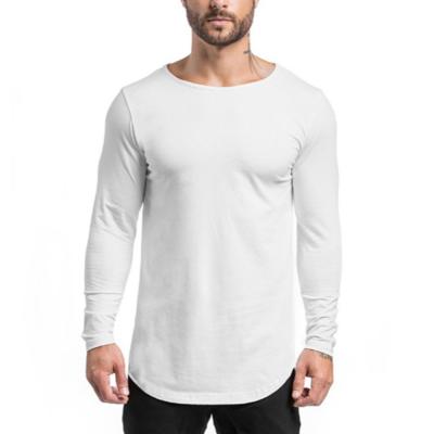 China High Quality Mens Gym T-shirt Mens Sweatshirt Crewneck Sportswear Breathable Cotton Shirts Long Sleeve Casual Wear for sale