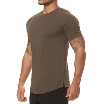 China Men's Casual T-shirt Gym Wear Breathable Cotton T-shirt Men's Blank Quick Dry Workout Shirts for sale