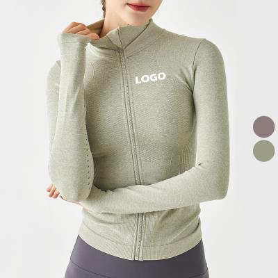 China Breathable Long Sleeve Yoga Jacket Women Workout Jacket Most Popular Sports Jacket for sale