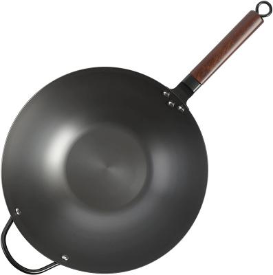 China Sustainable Carbon Steel Frying Pan Preseason High Quality Wok Restaurant Chinese Wok for sale