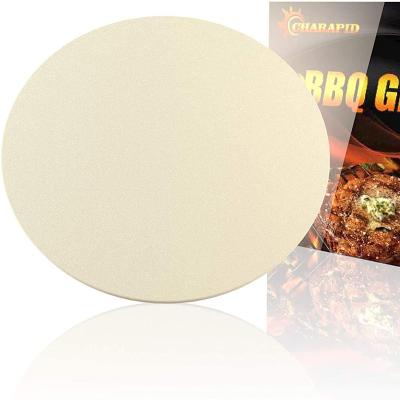 China Sustainable Cordierite Pizza Craft Stone Round For Pizza Stone Flat Oven BBQ Grill 8' for sale