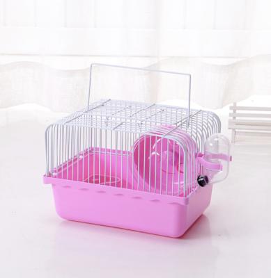 China Fashion Custom Pet Houses Small Plastic Animal Cage 2 Layers Luxury Portable Hamster Cage Latest Designs for sale