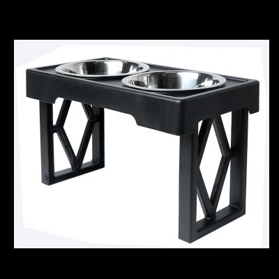 China Viable Wholesale Dog Accessories Stainless Steel Pet Bowl Luxury Anti-Tip Raised Dog Water Feeding Bowl for sale