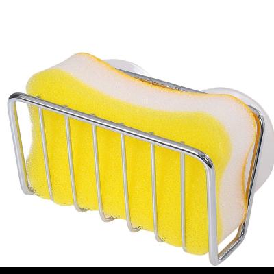 China Sustainable Factory Supply Stainless Steel Kitchen Sink Suction Rack Sponges Scrubbers for sale