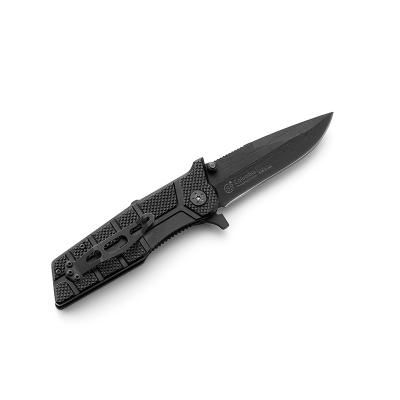 China 3Cr13 s/s semi-automatic stainless steel quick open outdoor folding tactical pocket knife B538B for sale