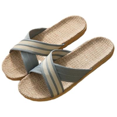 China Lightweight Household Shoes Four Seasons Wholesale Canvas Slippers Men New Contracted Indoor Anti-skid Canvas Slippers for sale