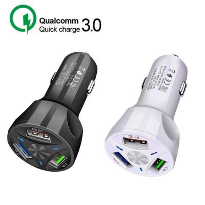 China Wholesale 3usb left hand car factory charger usb mobile phone accessories qc3.0 universal fast charging portable universal smart charger for sale