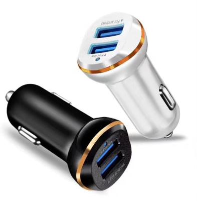 China Factory Price 5V 3.1A 2 Ports Wholesale Left USB Car Charger 2 Fast Charging USB Car Charger for sale