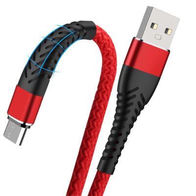 China Wholesale 1m 2m MP3/MP4 Player Charger 2.4A Nylon Braided Cable Data Cables Cell Phone Mobile Fast Charging Data Cable for sale