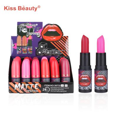 China Sunscreen Kiss Beauty Makeup For Lips Waterproof Matte Cosmetic Lipstick Private Label for sale