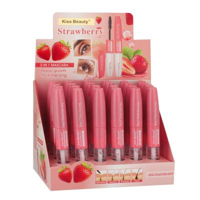 China Moisturizer New Kiss Beauty Item Nourish Strawberry Long Lasting 2 In 1 Mascara OEM Acceptable for sale