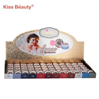 China Waterproof Multi-colors Pigment Best Shimmer Glitter High 3 in 1 Loose Eyeshadow for sale