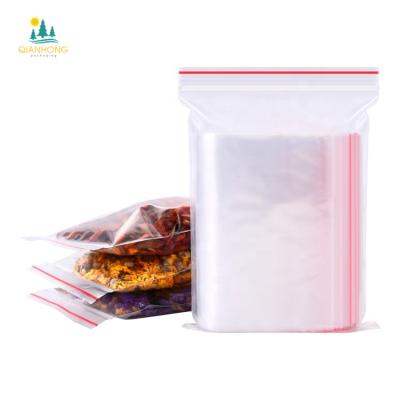 China Custom Size Transparent Plastic Ziplock Packaging Bags Moisture Proof With OEM Printed for sale