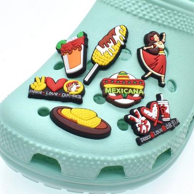 China Clog charm theme takuache mexico brand new stuff mexican food for croc shoe charms decorations for sale