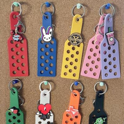 China kawaii anime cute rubber charm Croc charm key chain pvc 3d key chain for sale