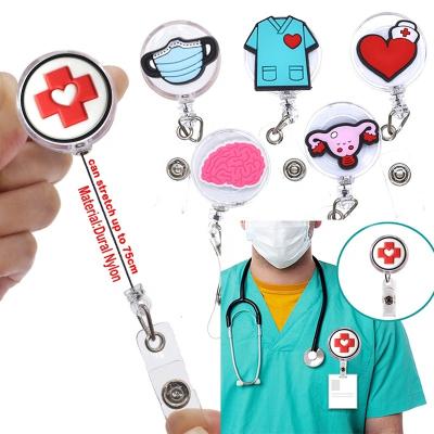 China Badge Holder Medical Badge Holders Nurse Reelsretractable Plastic Badge Holder Reel Accessories for sale